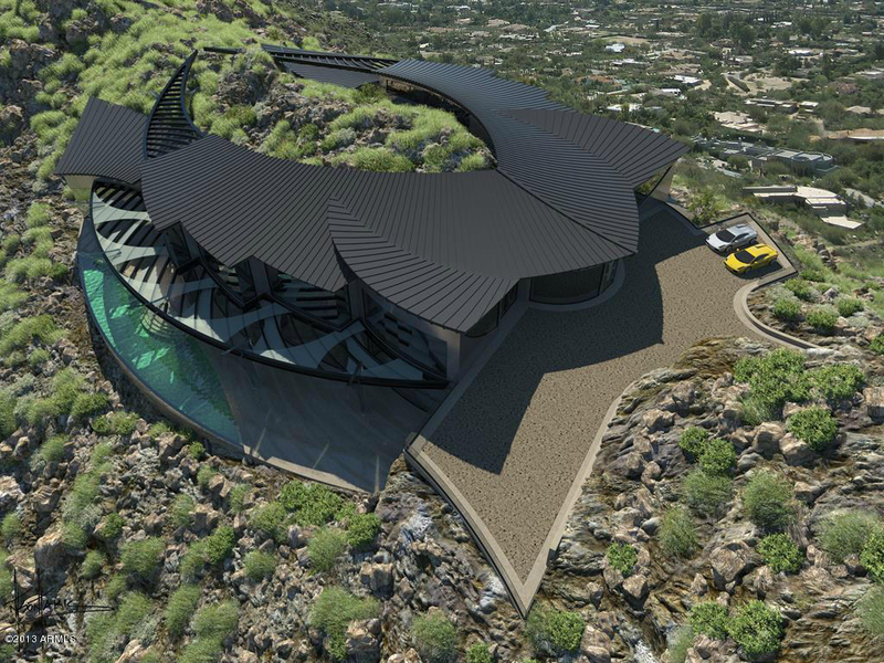 Illustration for article titled Esta casa futurista es el sueño de cualquier supervillano